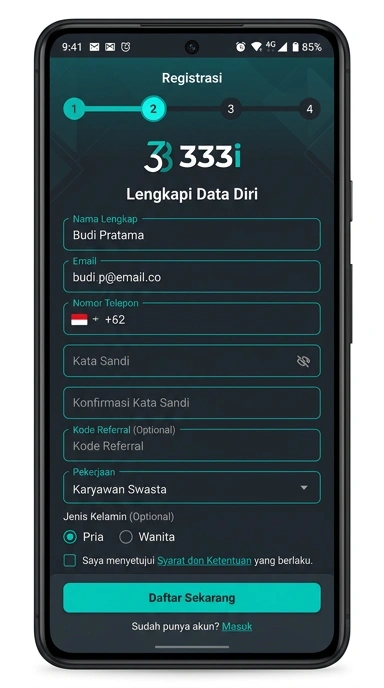 Panduan Lengkap Registrasi Akun 333i