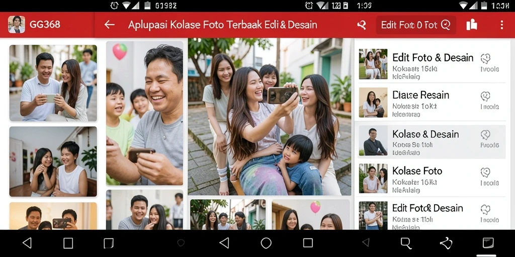 Antarmuka intuitif GG368 untuk membuat kolase foto yang kreatif.