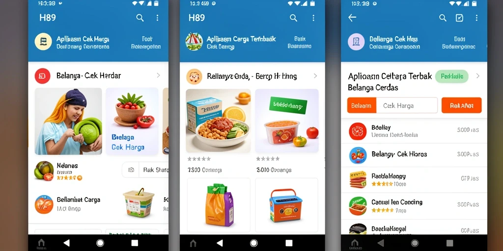 Tampilan antarmuka H89 yang sederhana dan fungsional untuk Cek Harga.