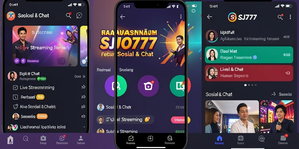 Antarmuka SJO777 yang menarik untuk Live Streaming dan interaksi sosial.