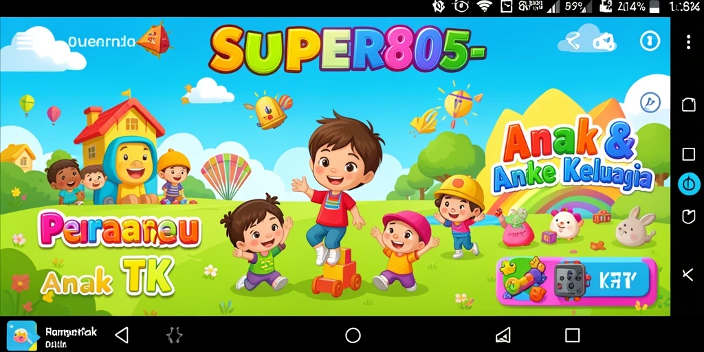 Tampilan antarmuka yang cerah dan interaktif dari SUPER805