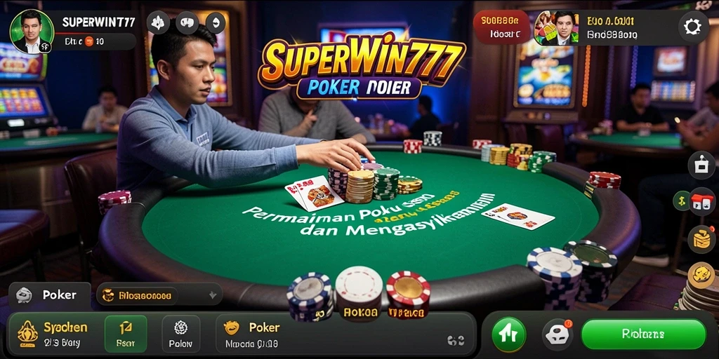 Antarmuka utama <strong>SUPERWIN777</strong> menampilkan opsi permainan Poker yang menarik.